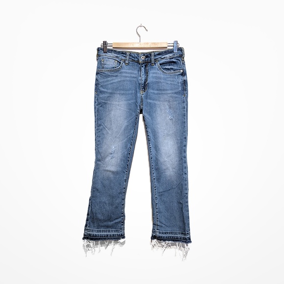 Anthropologie Pilcro High-Rise Flare with Raw Hem - Picture 2 of 5